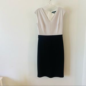 Ralph Lauren sheath Dress Sz 6 blk and gray